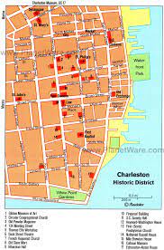 Map Of Downtown Charleston Charleston Sc Usa Cruise Port