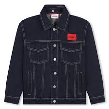 HUGO Chaqueta vaquera con capucha Talla 08A Color AZUL