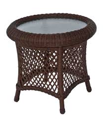 Round Wicker End Table Outdoor Wicker Furniture Outdoor Wicker Chairs Wicker Patio Furniture