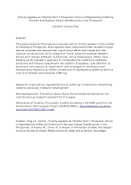 Andal, dianne bermudez, paul dean castillo, mark christian godoy, zeifed. Doc Production Studies Of Poverty Porn Production Ethics In Representing Suffering Children And Typhoon Haiyan Beneficiaries In The Philippines Jonathan Corpus Ong Academia Edu