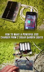 How To Make A Powerful Usb Charger From 2 Solar Garden Lights Solarleuchten Garten Diy Solar Alternative Energie