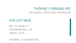 He specializes in treating patients who have suffered traumatic orthopedic injuries, including. 1346249109 Npi Number Thomas J Ferrari Md Swainsboro Ga Npi Registry Medical Coding Library Www Hipaaspace Com C 2021