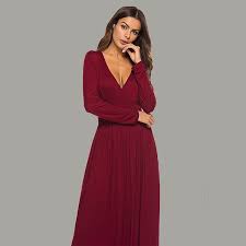 Larace Cocktail Dresses Deep V Neck Burgundy Long Sleeve Dress Bandage Women Dress Sale Long Sleeve Dress Burgundy Cocktail Dress