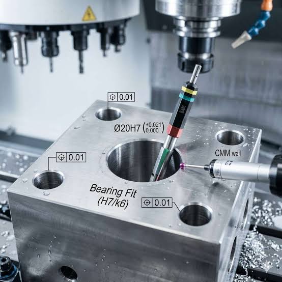  Tolerance stack-up diagram showing PCB hole tolerance + CNC enclosure tolerance 