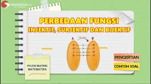 Fungsi surjektif atau fungsi onto atau fungsi kepada adalah suatu fungsi dimana seluruh anggota contoh soal 3. Perbedaan Fungsi Injektif Surjektif Dan Bijektif Lengkap Dengan Contoh Soal Youtube