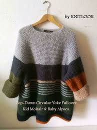 This sweater is knit from the top down. Top Down Circular Yoke Pullover Knitting Pattern By Knitlook