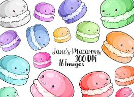 Kawaii Macarons Clipart Dessert Download Kawaii Pastry Design Download Colorful Cute Cookies Kawaii Drawings Kawaii Halloween Kawaii