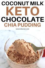 Keto Chocolate Chia Pudding With Coconut Milk Vegan Low Carb Recipe Low Carb Low Sugar Keto Chia Pudding Chocolate Chia Pudding