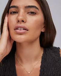 Kendra Scott Mini Elisa Gold Satellite Short Pendant Necklace Ivory  Mother-of-Pearl