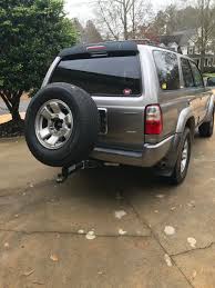 Horse and livestock trailers often boast a rather simple spare tire mount design. Folding Tire Carrier Toyota 4runner Forum 4runners Com
