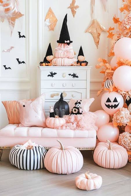 49 Pink And Black Halloween Decor Ideas - DigsDigs