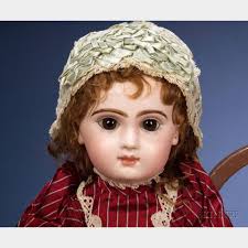 Sold at auction Size 9 Tete Jumeau Bebe "Violet" with Wardrobe Auction  Number 2383 Lot Number 648