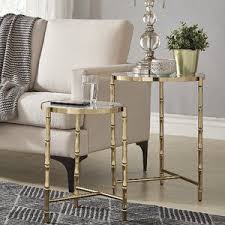 Edward Coffee Table With Storage In 2020 Nesting Tables Gold Living Room Furniture Gold Living Room