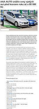 Internetoví uživatelé označili idnes.cz pro rok rok 2013 svým nejoblíbenějším zpravodajským. Tn Cz Aaa Auto Snizilo Ceny Ojetych Aut Pred Koncem Roku Az O 80 000 Kc Aaa Auto Auto Bazar