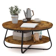 Bent lucite coffee table on wheels with magazine shelf rack. Elephance Round Coffee Table With Open Storage 38 5 Inch Sofa Table Cocktail Table For Living Room Overstock 32962368