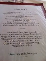 Menu A 33 50 Picture Of La Madragde Cap D Agde Tripadvisor
