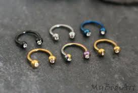 Hali Swarovski 16g Horseshoe Barbell Daith Jewelry Rook Earring Daith Earrings