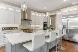 It supports up to 250 pounds. White Shaker With Grey Shaker Island Transitional Kitchen Chicago By Remodelers Mart Houzz