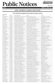 THE BUSINESS OBSERVER FORECLOSURE SALES