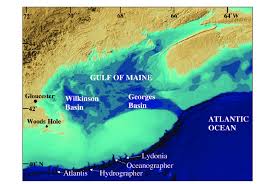 Map Of The Gulf Of Maine Showing The Basins And Submarine