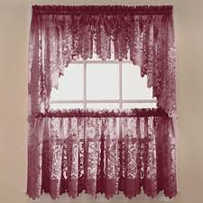 Jcp Home Shari Lace Rod Pocket Window Tier Jcpenney Shabby Chic Kitchen Valance Lace Window Treatments