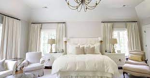 Extra Wide Pleated White Linen Curtains 54w Double Etsy In 2021 White Bedroom Design Traditional Bedroom Design White Master Bedroom