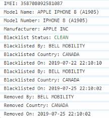 The unlocking codes and instructions will be provided to you upon completion of your . Remove Imei From Blacklist Canada Bell Imei Check