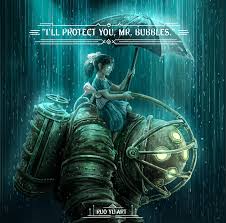 Bioshock Infinite Bird Or Cage Reddit Started This Painting Last Year Pulled It Back Out To Polish It Up Bioshock Bioshock Game Bioshock Art Bioshock