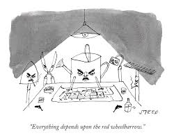 The Red Wheelbarrow Drawing by Edward Steed
