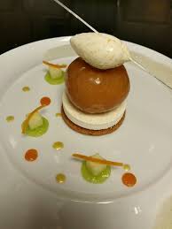Pomme Aux Deux Facons Orange Sable Craquant Dessert Presentation Desserts Food