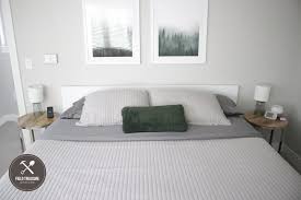 Headboards that wrapped the entire length of both beds. Easy Diy Modern Headboard