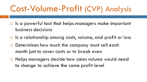 Cost Volume Profit Analysis Chapter 7 Professor Garvin Jd