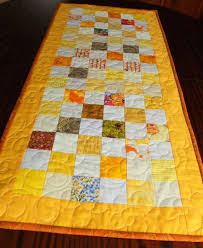 Patchwork Quilted Yellow White And Orange Table Runner Patchwork Runner Easter Table Decor Summer Table Topper Quilted Table Runners Easter Table Decorations Table Runner And Placemats