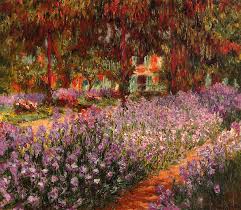 Monet painting in his garden at argenteuil photograph: Irises In Monet S Garden 02 1900 Painting By Claude Monet