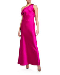 Jay Godfrey Thea One Shoulder Satin Bias Gown Neiman Marcus In 2020 Satin Dress Long Gowns Satin Dresses