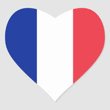 Frankrijk is een prachtig land, met heerlijke wijnen, bijzondere kazen en het ontbijt met stokbrood, stevige koffie. Frankrijk Franse Vlag Hart Sticker Zazzle Be