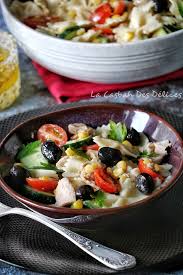 Farfalles Au Thon Concombre Tomates Et Olives La Casbah Des Delices Salade Thon Salade Pates Thon Concombre