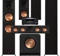 Zestaw kina domowego 5.1: Klipsch RP-8000F II + RP-600M II + RP-404C II +  RP-1200SW + Onkyo TX-RZ50