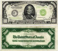 Thousand Dollar Bill Thousand Dollar Bill 1000 Dollar Bill Paper Currency