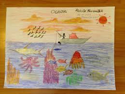 These read, cut and draw worksheets are a great way of consolidating knowledge about animas and their habitats in different layers of the ocean. Abdulla Fauzan Age 8 Drawing Competition Ocean Day Oceans Of The World