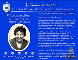 Mildred Cater Boone Bradham 15th International Grand Basileus Brown College Social Services Alpha Delta