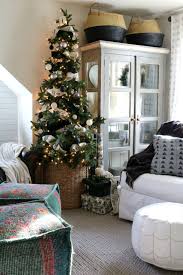 Christmas Ideas In A Small Space Upstairs Tour Nesting Home Decor Home Deco In 2020 Christmas Living Rooms Modern Christmas Living Room Decorating Small Spaces