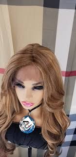 Wavy blonde baylage ombre lace wig