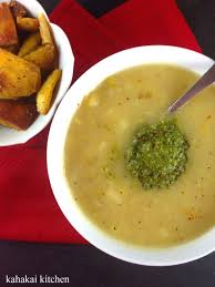 French Potage Parmentier Potato Soup With Cilantro Pistou And Curried Croutons For A Cook The Books Food N Flix Cross Parmentier Potatoes Potato Soup Soup