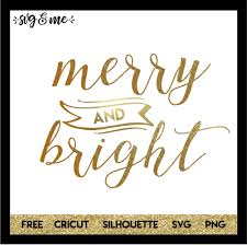 Merry and bright svg file, merry svg, christmas svg, christmas lights svg, holiday svg, christmas cut files for cricut and silhouette cameo. Merry And Bright Simple Script Svg Me