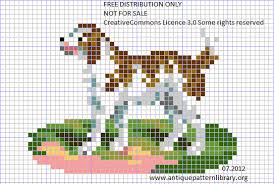 Dog Cross Stitch From The Antique Pattern Library