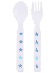Set De 2 Couverts Motif Etoile Puericulture Bebe Couvert Naissance