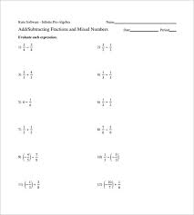 Your students will use this placemat to demonstrate subtracting mixed numbers by modeling the minuend, subtracting the. Adding And Subtracting Fractions Worksheets Grade 7