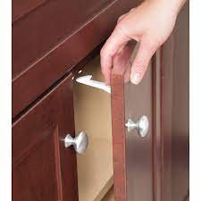 Safety 1st baby cabinet & drawer latches locks 4 pack. Safety 1st Spring Loaded Cabinet Drawer Latch 3pk Walmart Com Walmart Com