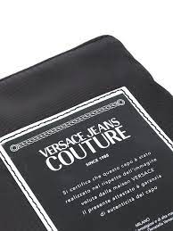 Versace Jeans Couture Logo Patch Detachable Strap Clutch Bag Farfetch Versace Jeans Couture Patch Logo Versace Jeans
